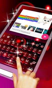 Live 3D Sparkling Red Star Keyboard Theme screenshot 5