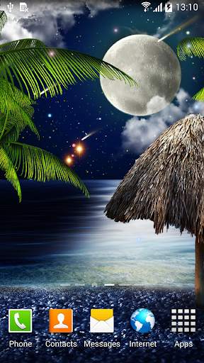 Tropical Night Live Wallpaper screenshot 1