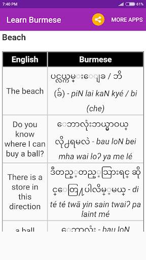Learn Burmese screenshot 3