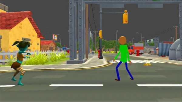 Mr baldi vs granny in city screenshot 1