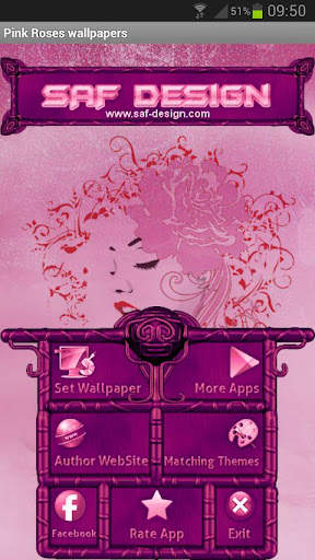 PINK ROSES GO Launcher Theme 6 تصوير الشاشة