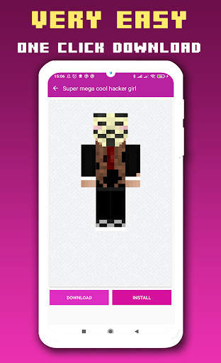 Hacker Girls Skin Minecraft PE screenshot 5