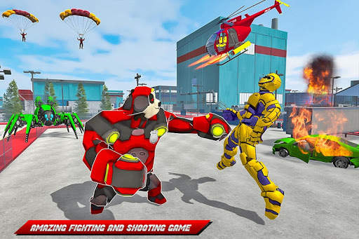 Panda Robot Helicopter Transform Battle Games screenshot 9