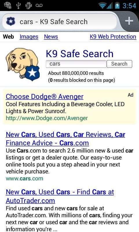 K9 Web Protection Browser screenshot 1