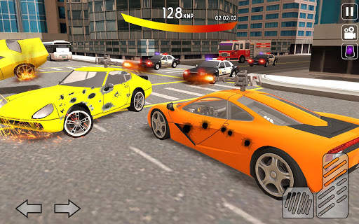 Sports Car Shooting Simulator: Drift Chase racing screenshot 3