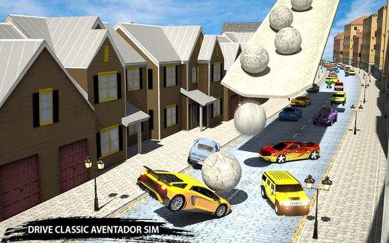 Aventador Melayang Balap:Rolling Bola Jatuh screenshot 5