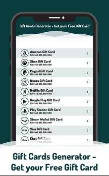 Gift Cards Generator - Get your Free Gift Card 3 تصوير الشاشة