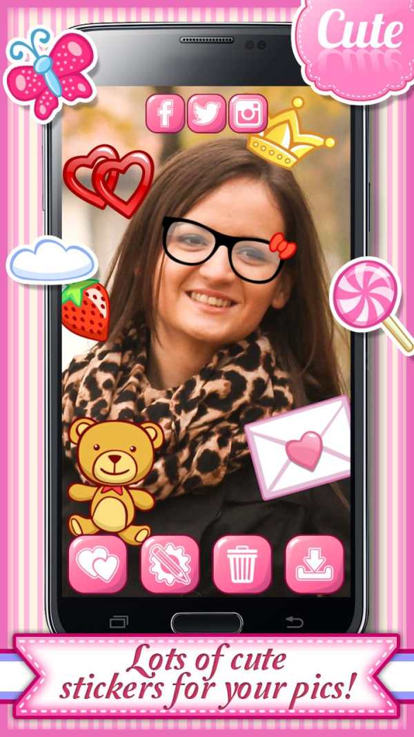Cute Stickers Photo Editor 2 تصوير الشاشة