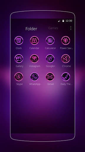 Valentine Day Neon Heart Theme screenshot 3
