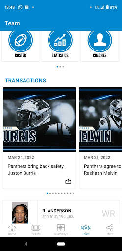Carolina Panthers Mobile screenshot 4