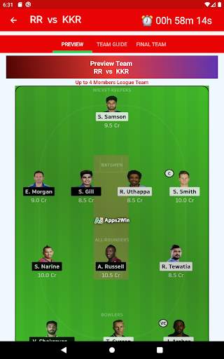 Apps2Win™ -Fantasy Tips & Guide for Dream11 screenshot 11