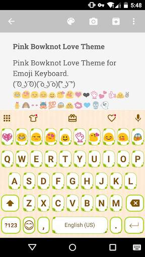 Cute Green Emoji Keyboard screenshot 5