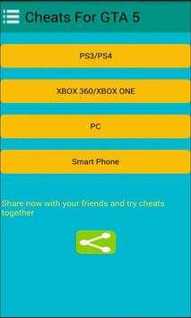 Cheat Codes for GTA 5 screenshot 2