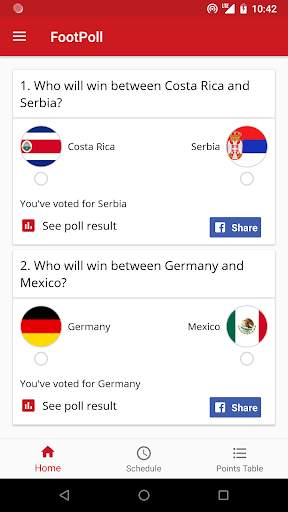 FootPoll - FIFA 2018 WorldCup screenshot 2