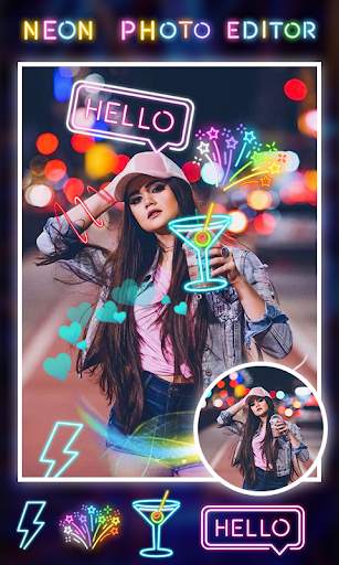 Neon Light Effect Photo Editor Full Body 1 تصوير الشاشة