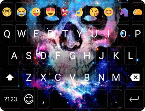 Galaxy Skull Emoji Theme screenshot 5