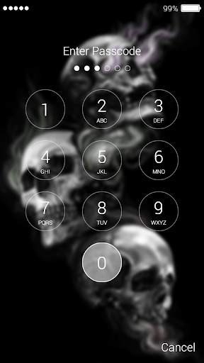 Skeleton Lock Screen 4 تصوير الشاشة