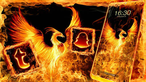 Fire Phoenix Launcher Theme screenshot 2