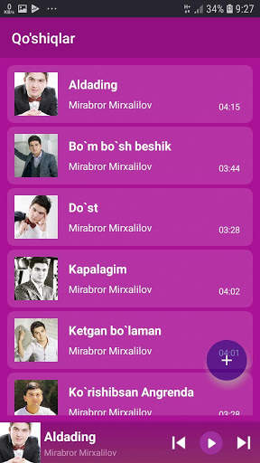 Mirabror Mirxalilov qo'shiqlari screenshot 1