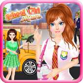 Schoolgirl dress up logo