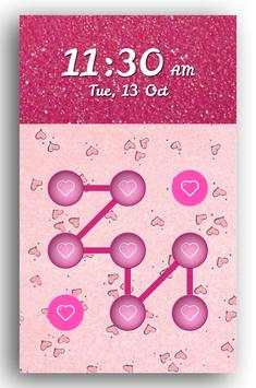 Heart Pattern Lock Screen screenshot 4