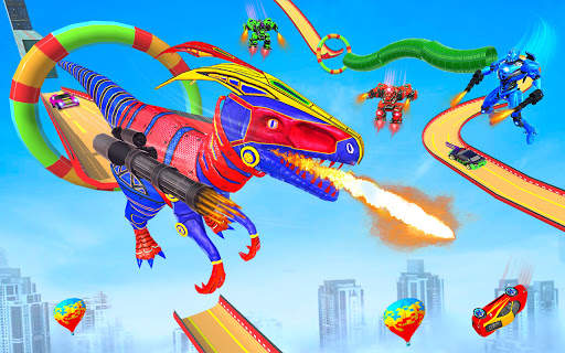 Dino Transform Car Robot Games screenshot 7