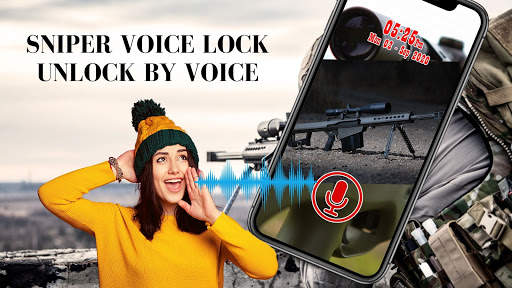 Sniper Voice Screen Lock: Sniper Unlock By Voice screenshot 1