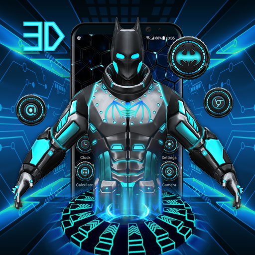 3D Bat Superhero Launcher for Free icon