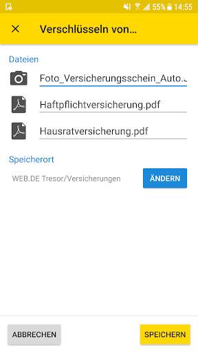 WEB.DE Tresor screenshot 5