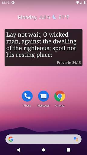 Daily Bible Verse Widget (Offline KJV) screenshot 1