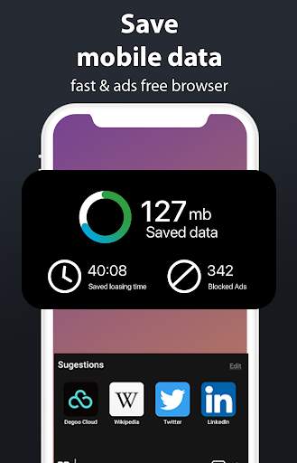 Data & WiFi Saving Browser screenshot 1