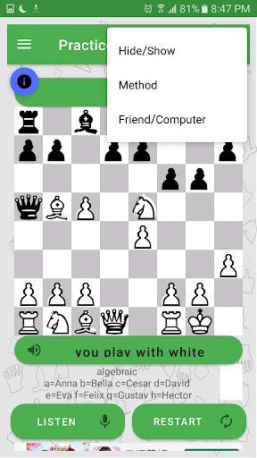Blindfold Chess Offline screenshot 1