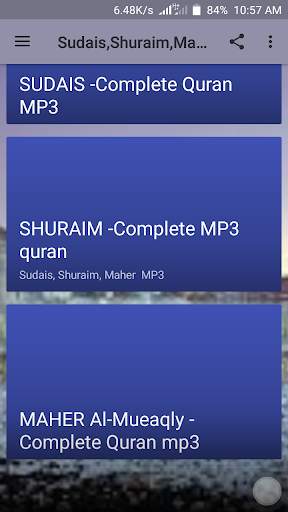 Sudais,Shuraim,Mahir QURAN MP3 screenshot 2