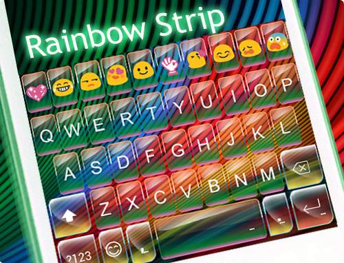 Rainbow Stripe Emoji Keyboard❤ screenshot 5