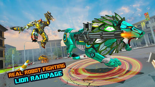 Real Lion Transform Robot Hero: Robot Games screenshot 2