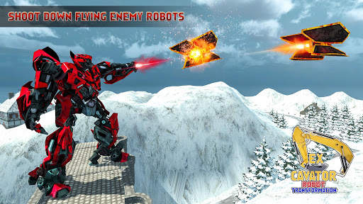 Sand Excavator Crane Transforming Robot Games screenshot 5