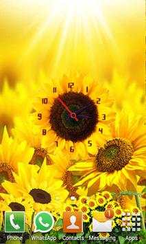 Sunflower Clock Live Wallpaper screenshot 1