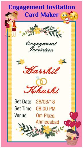 Engagement Invitation Card Mak screenshot 3