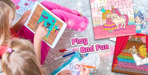 Princess puzzles - Girl games screenshot 2
