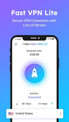 Turbo Fast VPN Lite –VPN Proxy screenshot 1