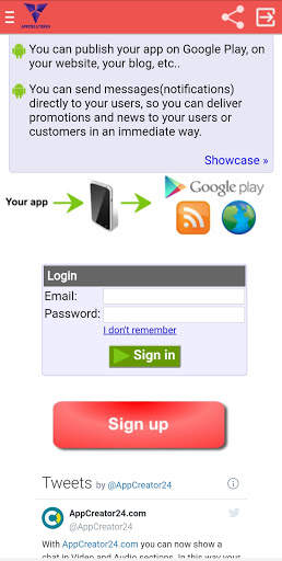 Appcreator24 / অ্যান্ড্রয়েড অ্যাপ্লিকেশন তৈরি screenshot 2