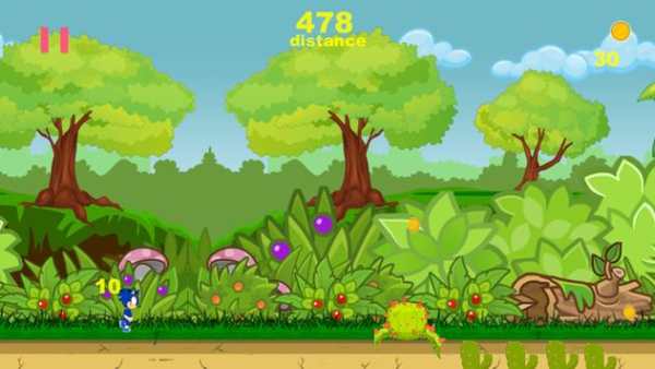 black sonic running game Rush, Jump ,dash screenshot 1