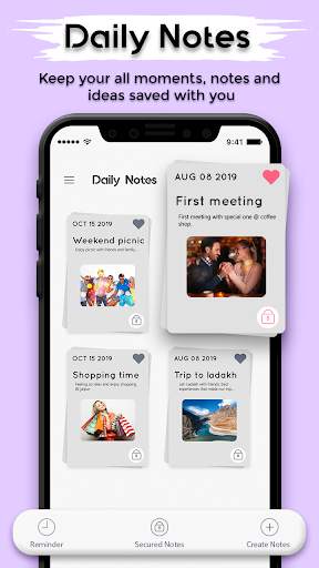 Secret Diary With Lock - Notepad & Notes Planner 2 تصوير الشاشة