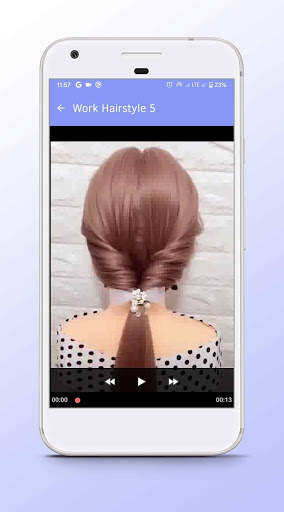 Work Hairstyle - Video Step By Step Offline screenshot 7