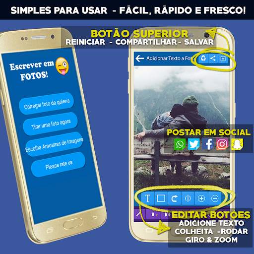 Adicionar Texto & Adesivos a fotos App 🇧🇷(2020) screenshot 5