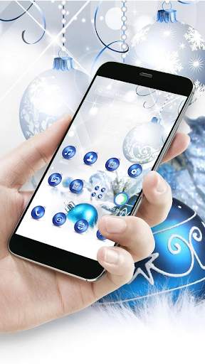 Blue shine ball APUS launcher theme & HD wallpaper screenshot 2