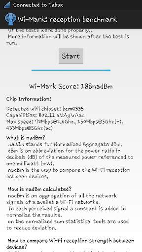 Wi-Mark: reception benchmark screenshot 2