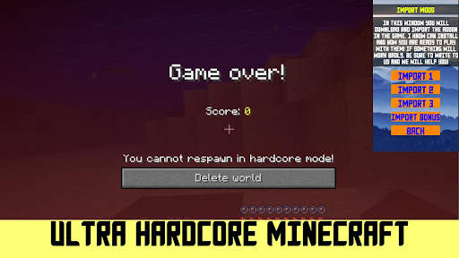 Ultra Hardcore Mod Minecraft screenshot 2