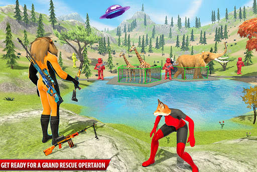 Grand Robot Superhero Animal Rescue: Alien Battle screenshot 8