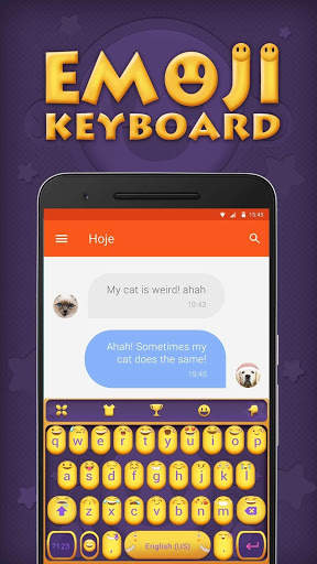 Emoji Keyboard Theme With Cute Emotions For Girls screenshot 1